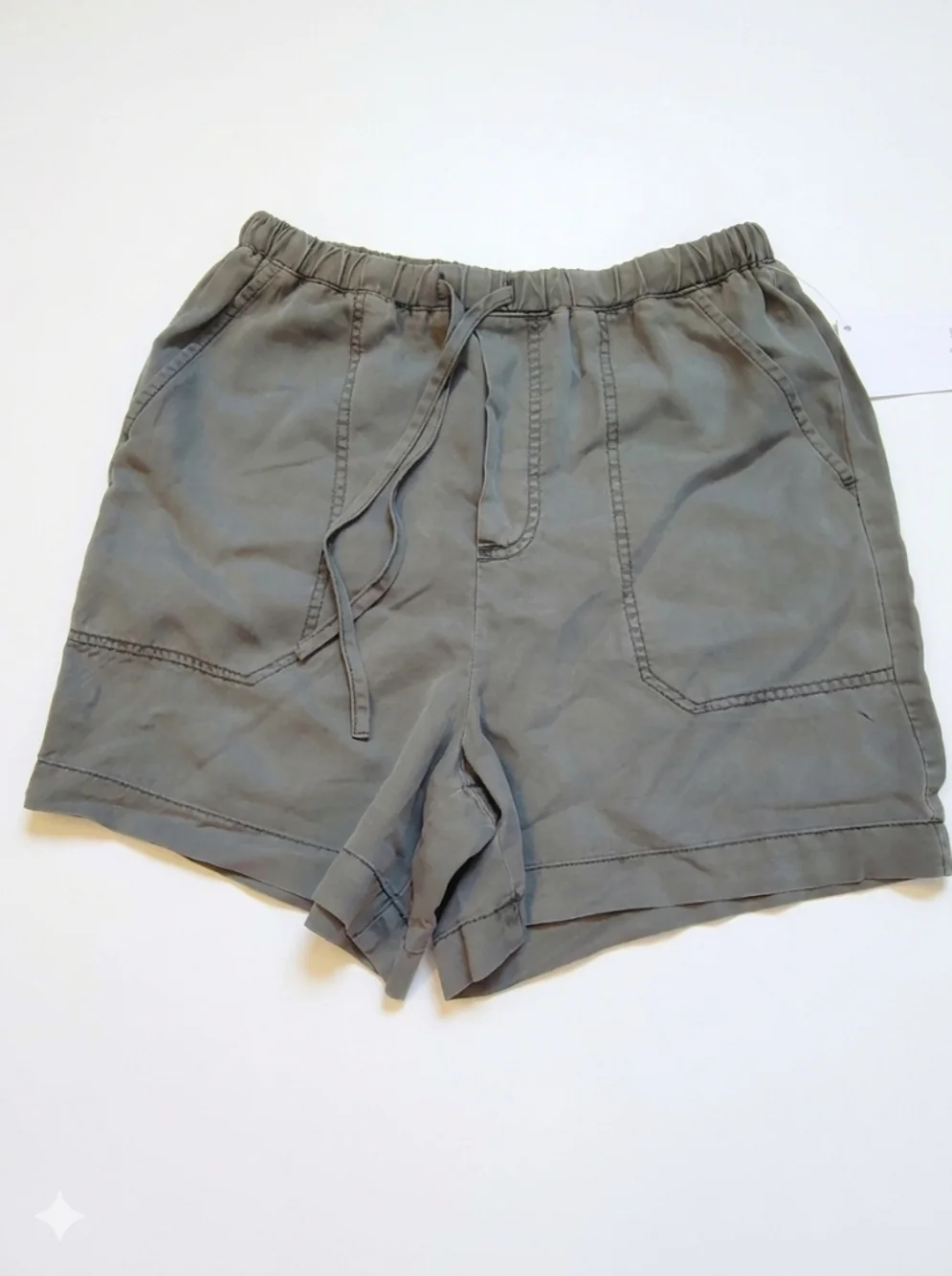 Nwt Xs Lyovell Utility Casual Drawstring Shorts in Olive‎ Gray